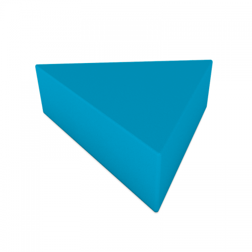 Blue Triangular Pouf